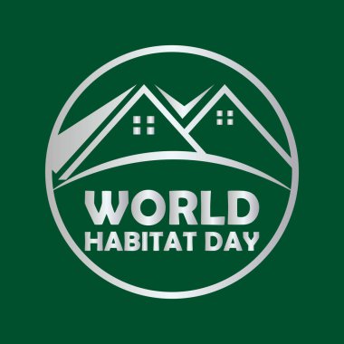 World Habitat Day is observed every year on October. Awareness concept  Of Living. background, placard, banner template Vector illustration design. clipart