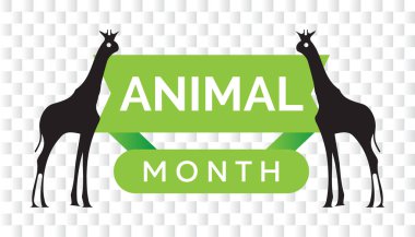 Dünya Hayvan Ayı her yıl ekim ayında gözlemlenir. Hayvan farkındalığı konsepti. arkaplan, pankart, panner şablon Vektör illüstrasyon tasarımı.