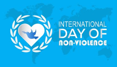 International Day of Non-Violence is observed every year on October. Medical Healthcare Awareness concept. background, placard, banner template Vector illustration design. clipart