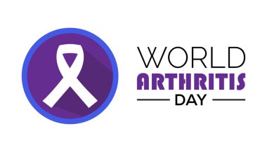 Dünya Artrit Günü her yıl ekim ayında kutlanır. Tıbbi Sağlık Bilinci kavramı. arkaplan, pankart, panner şablon Vektör illüstrasyon tasarımı.