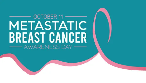 Metastatik Göğüs Kanseri Farkındalığı Günü her yıl ekim ayında kutlanır. Tıbbi Sağlık Bilinci kavramı. arkaplan, pankart, panner şablon Vektör illüstrasyon tasarımı.