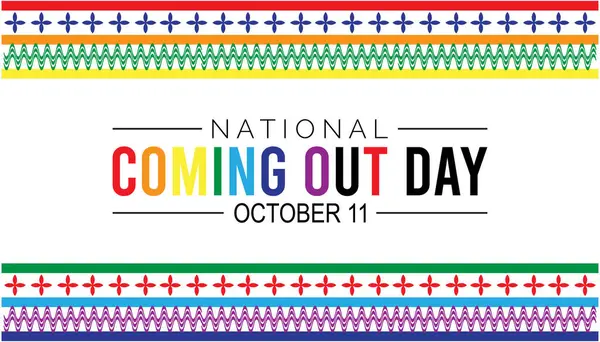 stock vector National Coming Out Day is observed every year on October. Holyday Awareness concept. background, placard, banner template Vector illustration design.