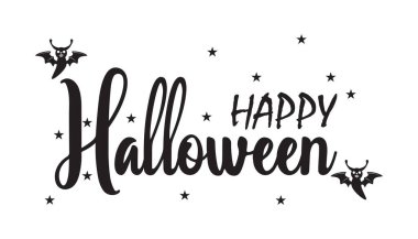 Mutlu Cadılar Bayramı. Cadılar Bayramı posteri ya da Moda Dekorasyon Cadılar Bayramı partisi için arka plan tasarımı.