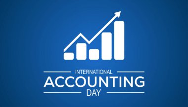 Uluslararası Muhasebe Günü her yıl 10 Kasım 'da kutlanır. Holydays farkındalık konsepti. arkaplan, pankart, panner şablon Vektör illüstrasyon tasarımı.