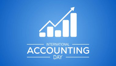 Uluslararası Muhasebe Günü her yıl 10 Kasım 'da kutlanır. Holydays farkındalık konsepti. arkaplan, pankart, panner şablon Vektör illüstrasyon tasarımı.