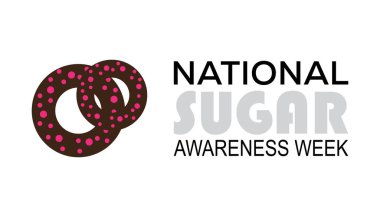 Ulusal Şeker Farkındalığı Haftası her yıl Kasım ayında gözlemlenir. Tıbbi Sağlık Bilinci kavramı. arkaplan, pankart, panner şablon Vektör illüstrasyon tasarımı.