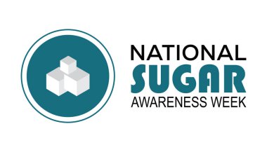 Ulusal Şeker Farkındalığı Haftası her yıl Kasım ayında gözlemlenir. Tıbbi Sağlık Bilinci kavramı. arkaplan, pankart, panner şablon Vektör illüstrasyon tasarımı.