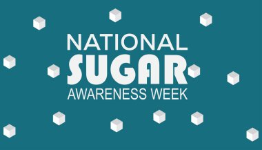 Ulusal Şeker Farkındalığı Haftası her yıl Kasım ayında gözlemlenir. Tıbbi Sağlık Bilinci kavramı. arkaplan, pankart, panner şablon Vektör illüstrasyon tasarımı.