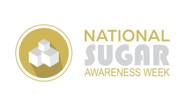 Ulusal Şeker Farkındalığı Haftası her yıl Kasım ayında gözlemlenir. Tıbbi Sağlık Bilinci kavramı. arkaplan, pankart, panner şablon Vektör illüstrasyon tasarımı.