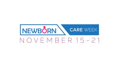 Newborn care week is observed every year on November. Medical Healthcare Awareness concept. background, placard, banner template Vector illustration design. clipart