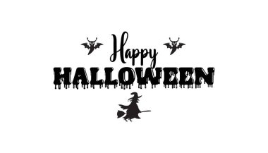 Mutlu Cadılar Bayramı. Cadılar Bayramı posteri ya da Moda Dekorasyon Cadılar Bayramı partisi için arka plan tasarımı.