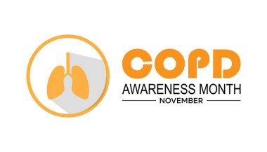 COPD Awareness Month is observed every year on November. Medical Healthcare Awareness concept. background, placard, banner template Vector illustration design. clipart