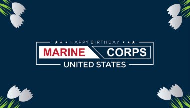 Birleşik Devletler Deniz Kuvvetleri 'nin doğum günü her yıl Kasım ayında kutlanır. Tatil farkındalığı konsepti. arkaplan, pankart, panner şablon Vektör illüstrasyon tasarımı.