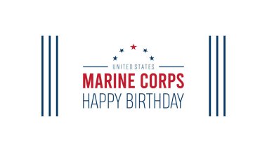 Birleşik Devletler Deniz Kuvvetleri 'nin doğum günü her yıl Kasım ayında kutlanır. Tatil farkındalığı konsepti. arkaplan, pankart, panner şablon Vektör illüstrasyon tasarımı.