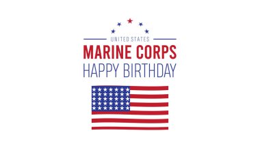 United States Marine Corps Birthday is observed every year on November. Holidays Awareness concept. background, placard, banner template Vector illustration design. clipart