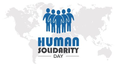 Uluslararası İnsan Dayanışma Günü her yıl Aralık ayında kutlanır. İnsanlar farkındalık kavramı. arkaplan, pankart, panner şablon Vektör illüstrasyon tasarımı.