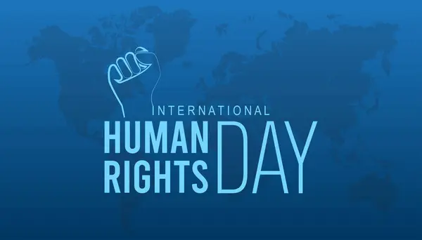 Uluslararası İnsan Hakları Günü her yıl Aralık ayında kutlanır. İnsanlar farkındalık kavramı. arkaplan, pankart, panner şablon Vektör illüstrasyon tasarımı.