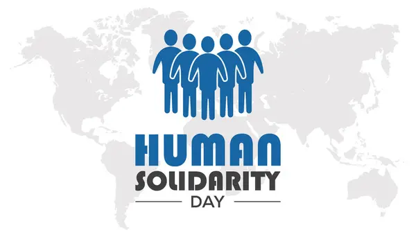 Uluslararası İnsan Dayanışma Günü her yıl Aralık ayında kutlanır. İnsanlar farkındalık kavramı. arkaplan, pankart, panner şablon Vektör illüstrasyon tasarımı.