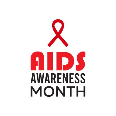 AIDS Farkındalık Ayı her yıl Aralık ayında gözlemlenmektedir. Tıbbi Sağlık Bilinci kavramı. arkaplan, pankart, panner şablon Vektör illüstrasyon tasarımı.