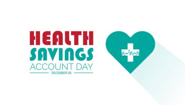 National Health Savings Account Day is observed every year on December. Medical Healthcare Awareness concept. background, placard, banner template Vector illustration design.