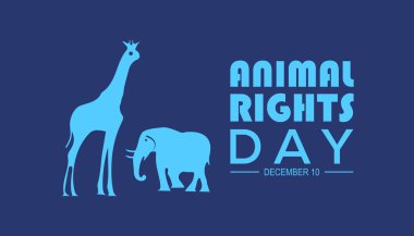 Vector illustration on the theme of international animal rights day observed each year during December. observed each yearduring December banner, Holiday, clipart