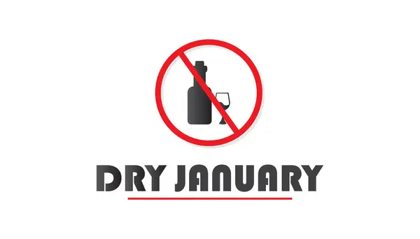 Kuru Ocak. Bir ay boyunca alkolsüz içki yarışması. Pankart için vektör şablonu, tebrik kartı, poster, arka planı olan tişört.