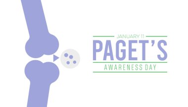 Paget s Awareness Day observed each year during January. Healthcare Medical Awareness concept. Vector template for banner, greeting card, poster with background. clipart