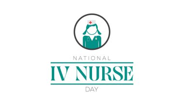 National IV Nurse day observed each year during January. National IV Nurse day creative concept design. Vector template for banner, greeting card, poster with background. clipart