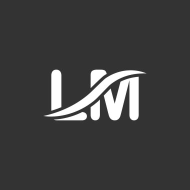LM logo tasarımı. Modaya uygun muhteşem sanatsal LM başlangıç tabanlı alfabe simgesi logosu.
