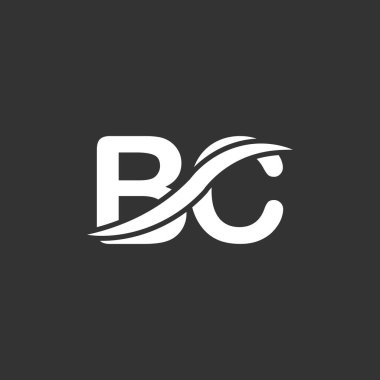 BC logo tasarımı. Modaya uygun muhteşem sanatsal BC başlangıç tabanlı alfabe simgesi logosu.