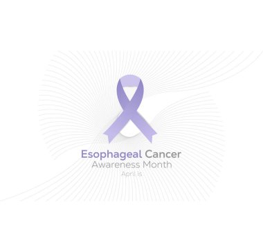 April, Esophageal Kanser Farkındalığı Ayı. Pankart, tebrik kartı, poster, baskılar için vektör şablonu Tasarımı, sosyal medya postası, broşür, arka planı olan tişört.