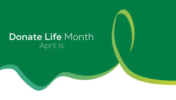 Nisan, Ulusal Bağış Ay 'ıdır. Pankart, tebrik kartı, poster, baskılar için vektör şablonu Tasarımı, sosyal medya postası, broşür, arka planı olan tişört.