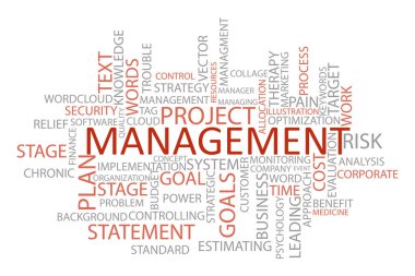 İş Yönetimi Kelime Bulut Kavrama Stratejisi, Planlama, Risk, Hedefler ve İşlem Anahtar Sözcükleri