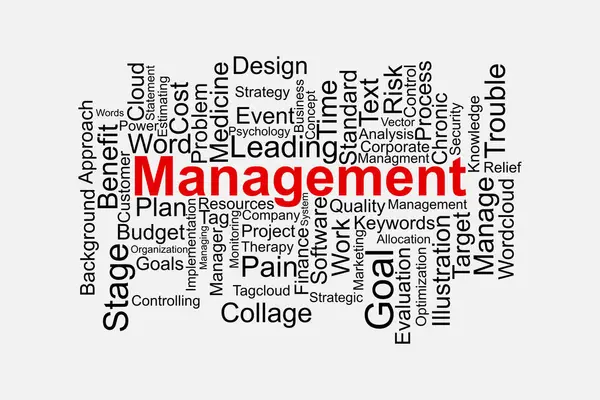 İş Yönetimi Kelime Bulut Kavrama Stratejisi, Planlama, Risk, Hedefler ve İşlem Anahtar Sözcükleri