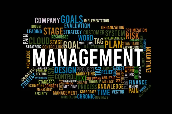 İş Yönetimi Kelime Bulut Kavrama Stratejisi, Planlama, Risk, Hedefler ve İşlem Anahtar Sözcükleri