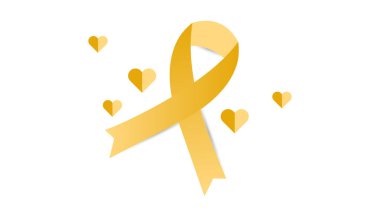 Eylül, Çocuk Kanser Farkındalığı Ayı. Pankart, tebrik kartı, poster, baskılar için vektör şablonu Tasarımı, sosyal medya postası, broşür, arka planı olan tişört.