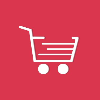 Alışveriş arabası ikonu. Alışveriş arabası tramvay ikon vektör tasarımı.