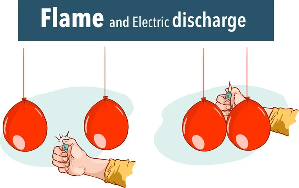 Flame Electric Discharge Vector Illustration — Stockvector
