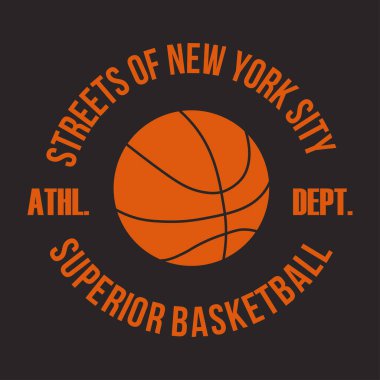 Spor basketbol tipografisi, t-shirt grafikleri, vektör illüstrasyonu