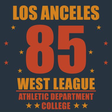 Tişört damgası grafiği. Spor giyimi tipografi amblemi. Vektör