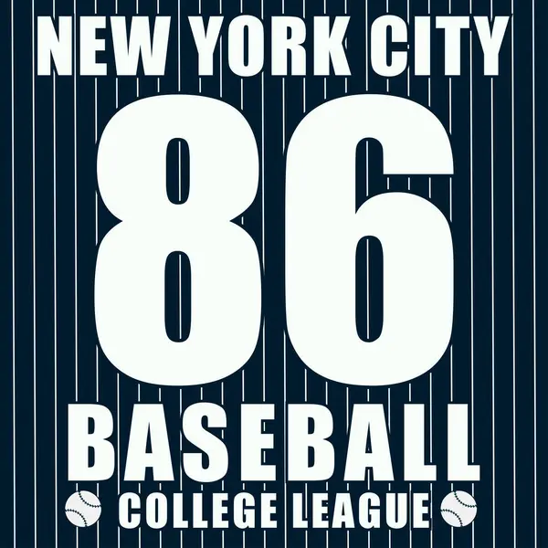 Sport Shirt Graphics Design New York City Sportswear Typography Emblems — Stockvektor