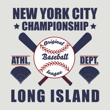 Beyzbol Moda Tipografisi Grafikleri. New York Spor Tişörtü Tasarımı. Vektör illüstrasyonu