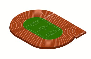 Spor alanı vektörü düz izometrik. Atletizm
