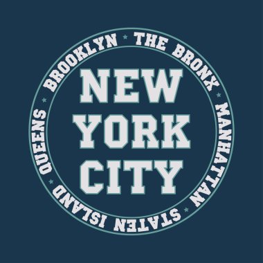 New York tişört grafikleri. Vektör