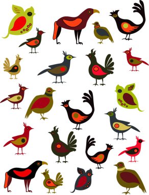 Burgonya arka planında muhteşem gerçek dışı kuşlar