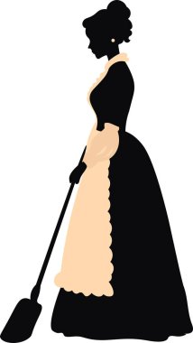 Reginia dönemi hizmetçisi, kız silueti