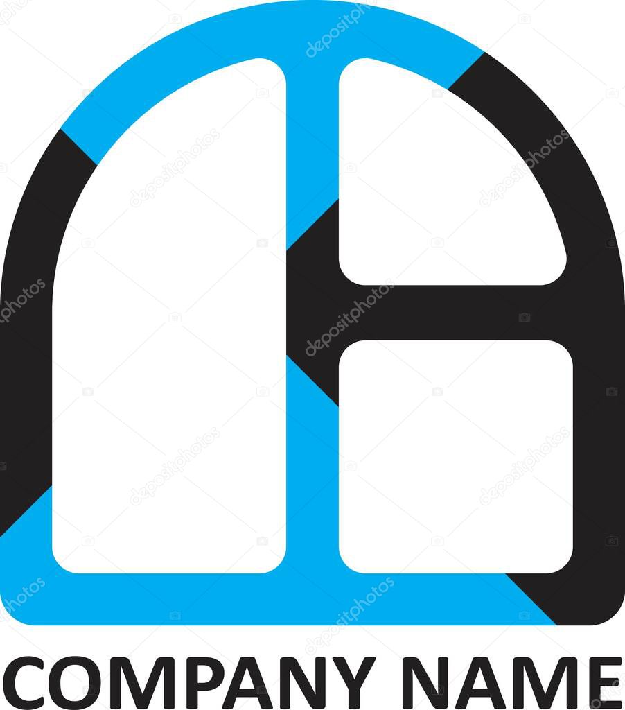 Logo Icon With The Character DB In Sky Blue and black