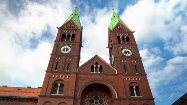 Basiliek Van Onze Lieve Vrouw Van Barmhartigheid Maribor Franciscaanse Kerk — Stockvideo