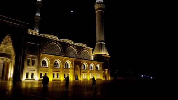 Vue Nuit Mosquée Camlca Istanbul Grande Mosquée Istanbul Complexe Culturel — Video