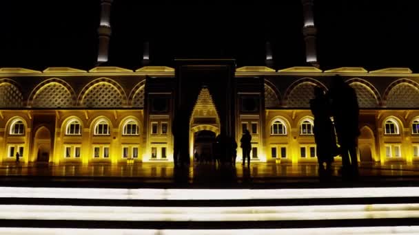 Natteblikk Camlca Moskeen Istanbul Den Største Moskeen Istanbul Stort Kulturelt – stockvideo